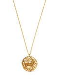 Orelia London gold Aries zodiac necklace with cubic zirconia - British product
