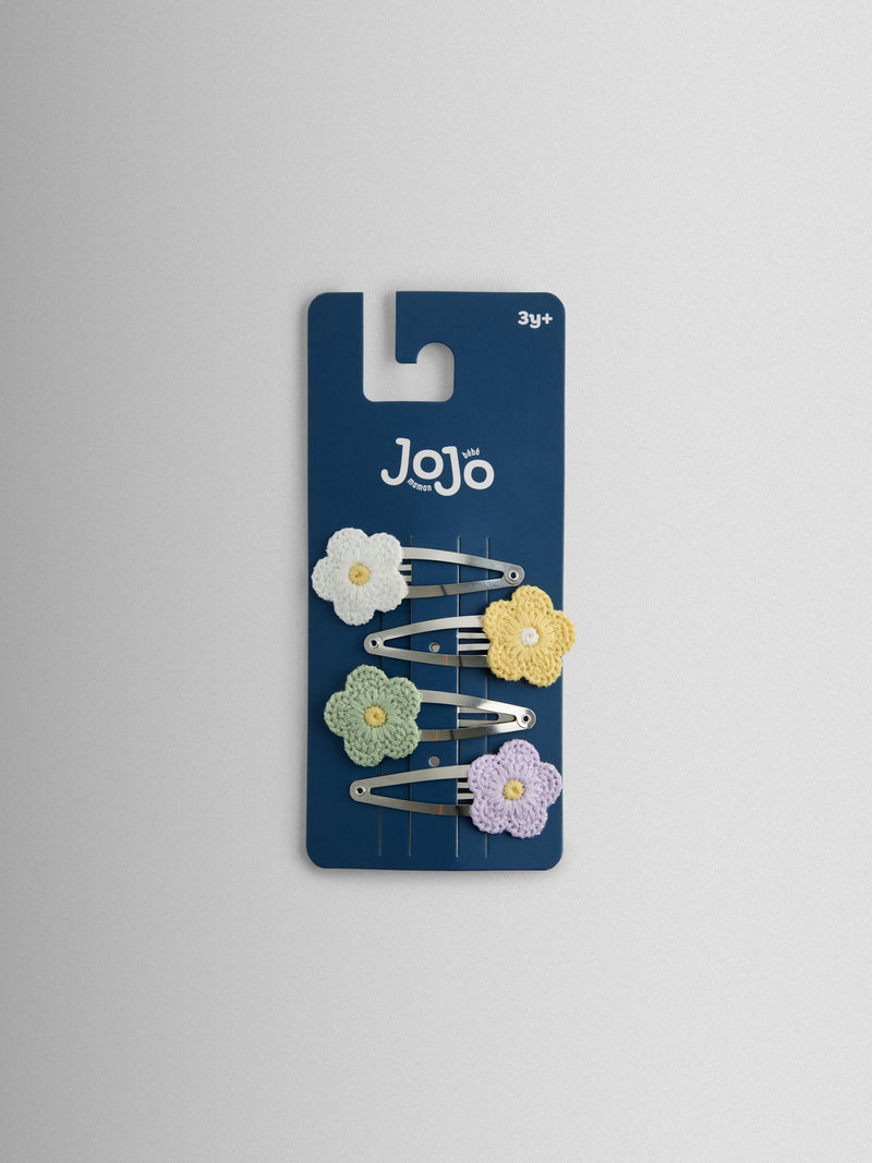 JoJo Maman Bébé 4-pack crochet hair clips - British product