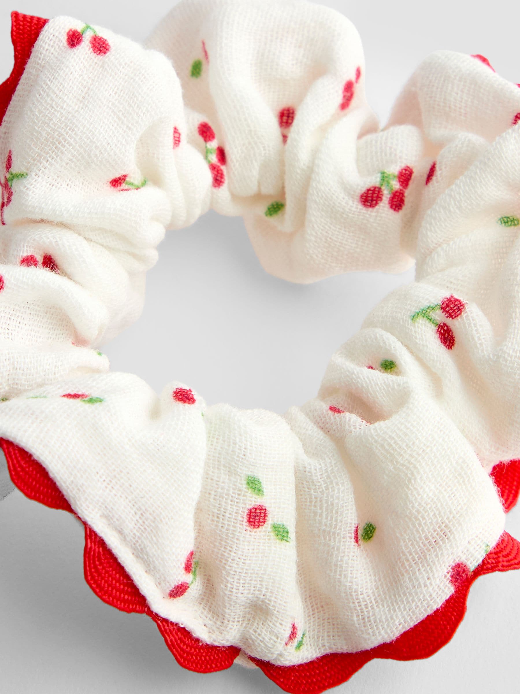JoJo Maman Bébé Cream Cherries hair accessories set - British product