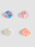 JoJo Maman Bébé shell claw clips light pink 4-pack, imported from the UK