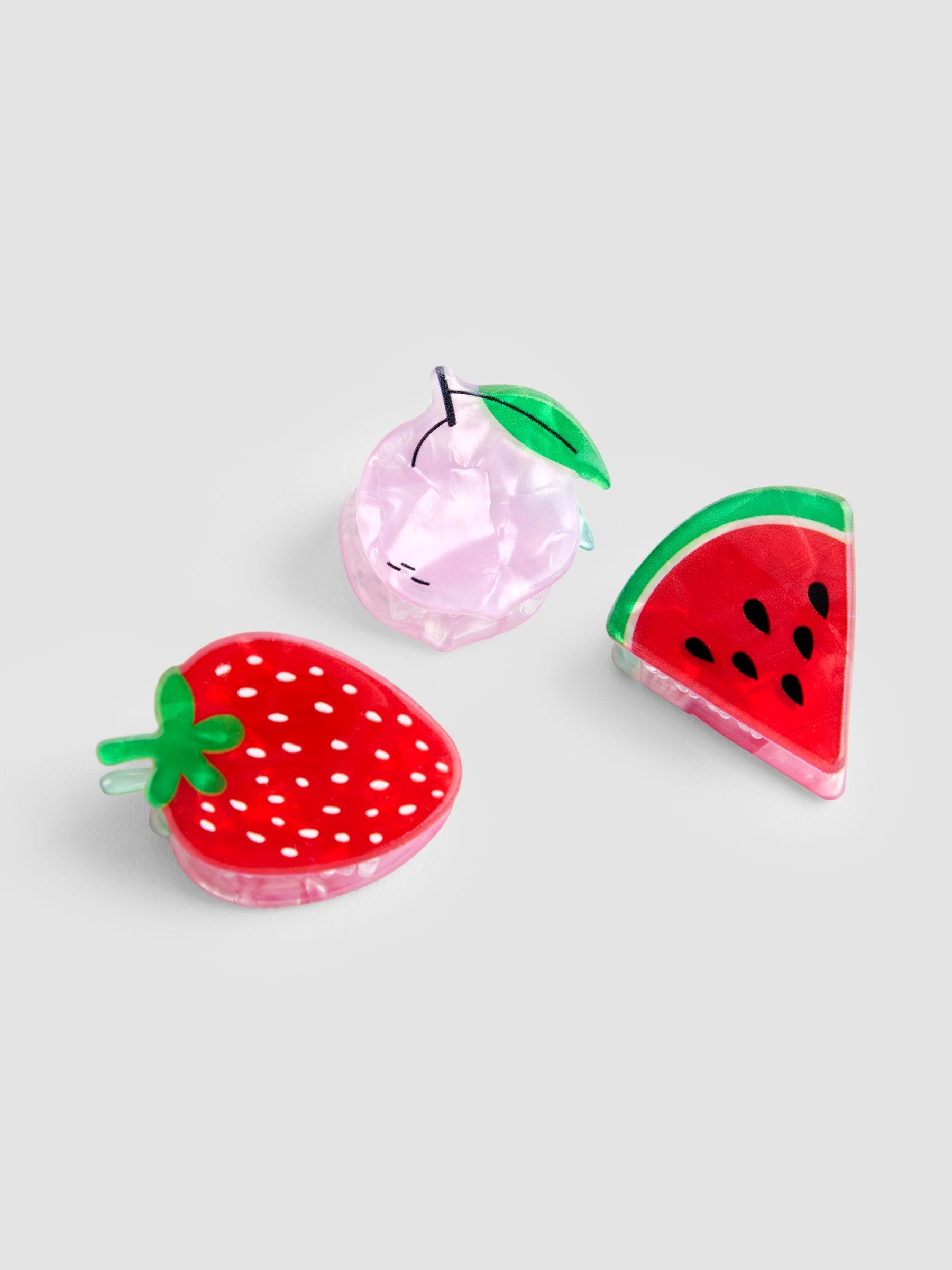 JoJo Maman Bébé multi colour fruit claw clips 6-pack - British product