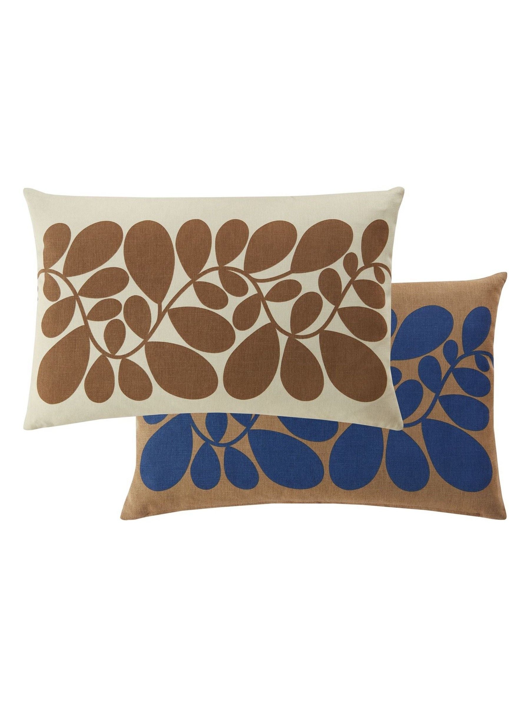 Orla Kiely cushion coffee brown sycamore stripe 40x60cm - British product