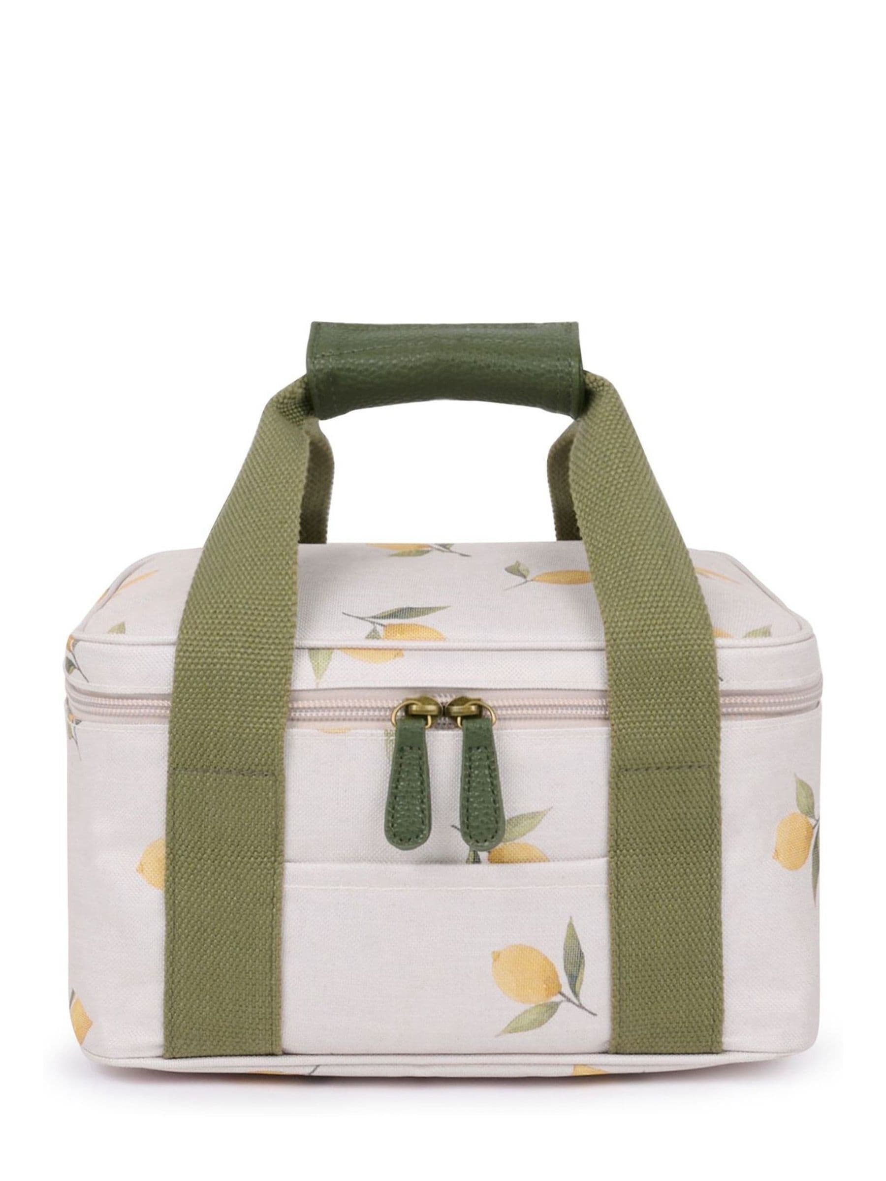 Sophie Allport insulated lunch bag with lemon print, imported from the UK