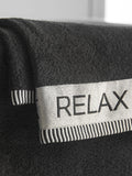 Catherine Lansfield Black Relax and Unwind towel collection (British brand)