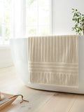Bianca Natural Hotel Stripe Cotton Collection Towel