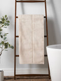 Bianca Natural Zero Twist Satin Stitch Cotton Towel