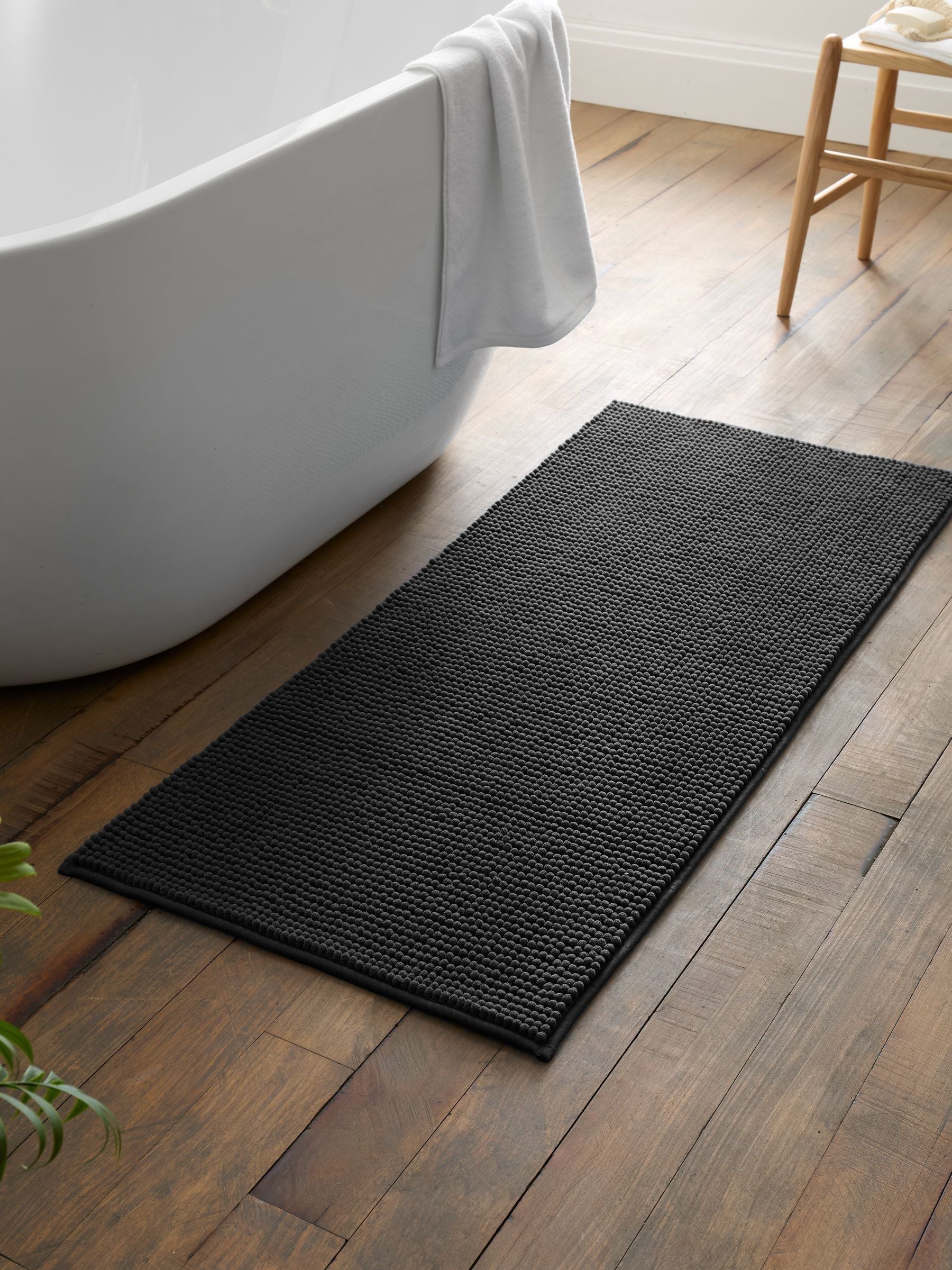 Catherine Lansfield Sage Green Bobble Long Bath Mat Runner 50x120cm