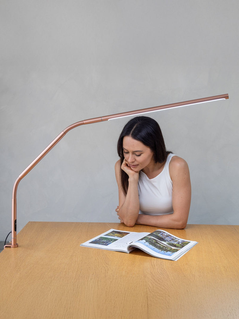 Daylight Company Rose Gold Slimline 4 table lamp (British brand)