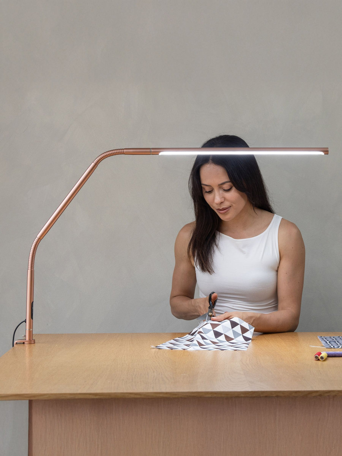 Daylight Company Rose Gold Slimline 4 table lamp (British brand)