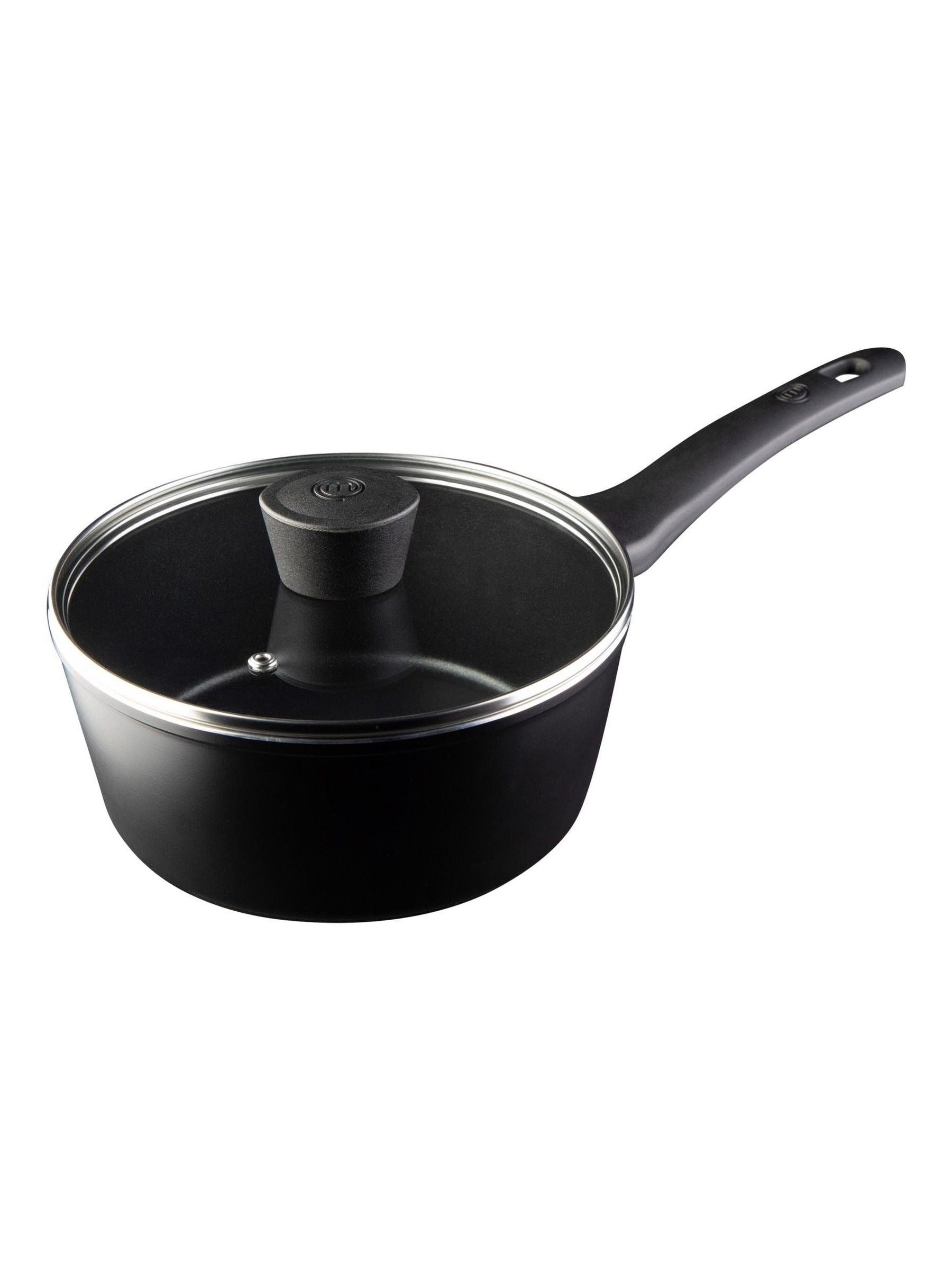 Masterchef black saucepan with lid 20cm - British product