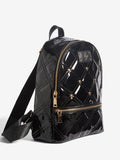 Lipsy black patent studded school back pack 33cm - British product
