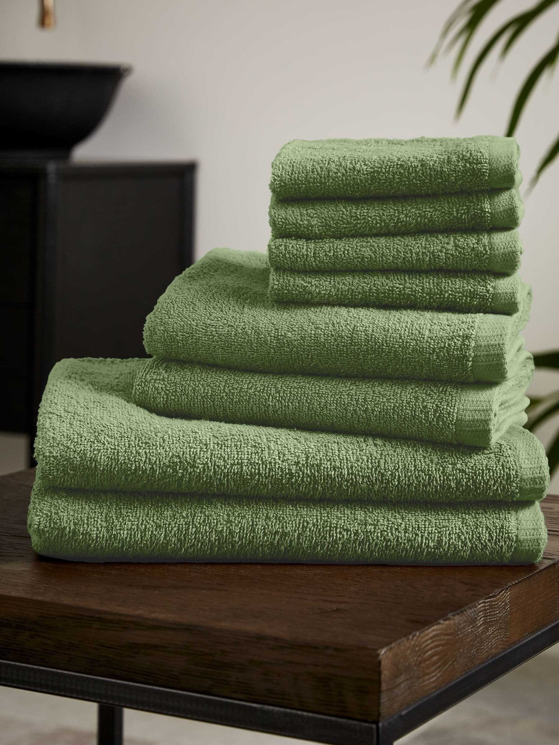 Catherine Lansfield Natural Quick Dry 100% Cotton Towel Set, 8 Piece
