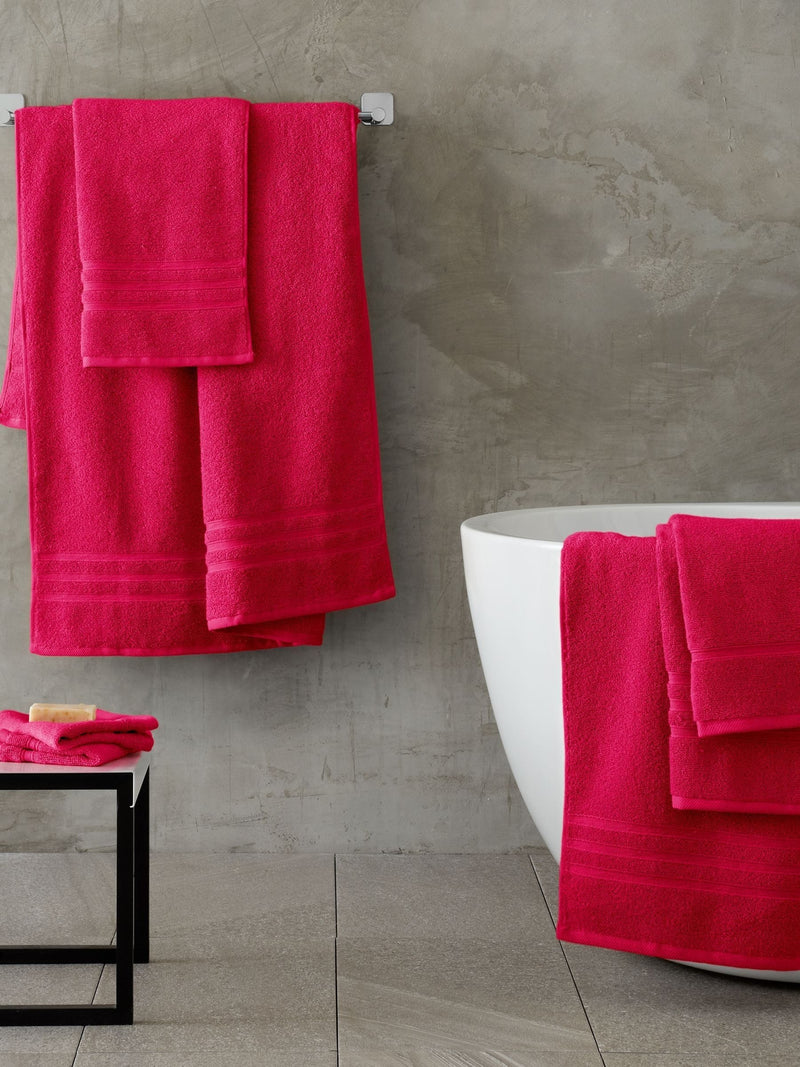 Catherine Lansfield Set of 2 Yellow 100% Cotton Bath Sheet Towels