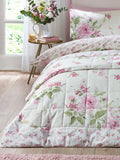 Catherine Lansfield Cream Avebury Floral quilted bedspread 220x230cm - British product