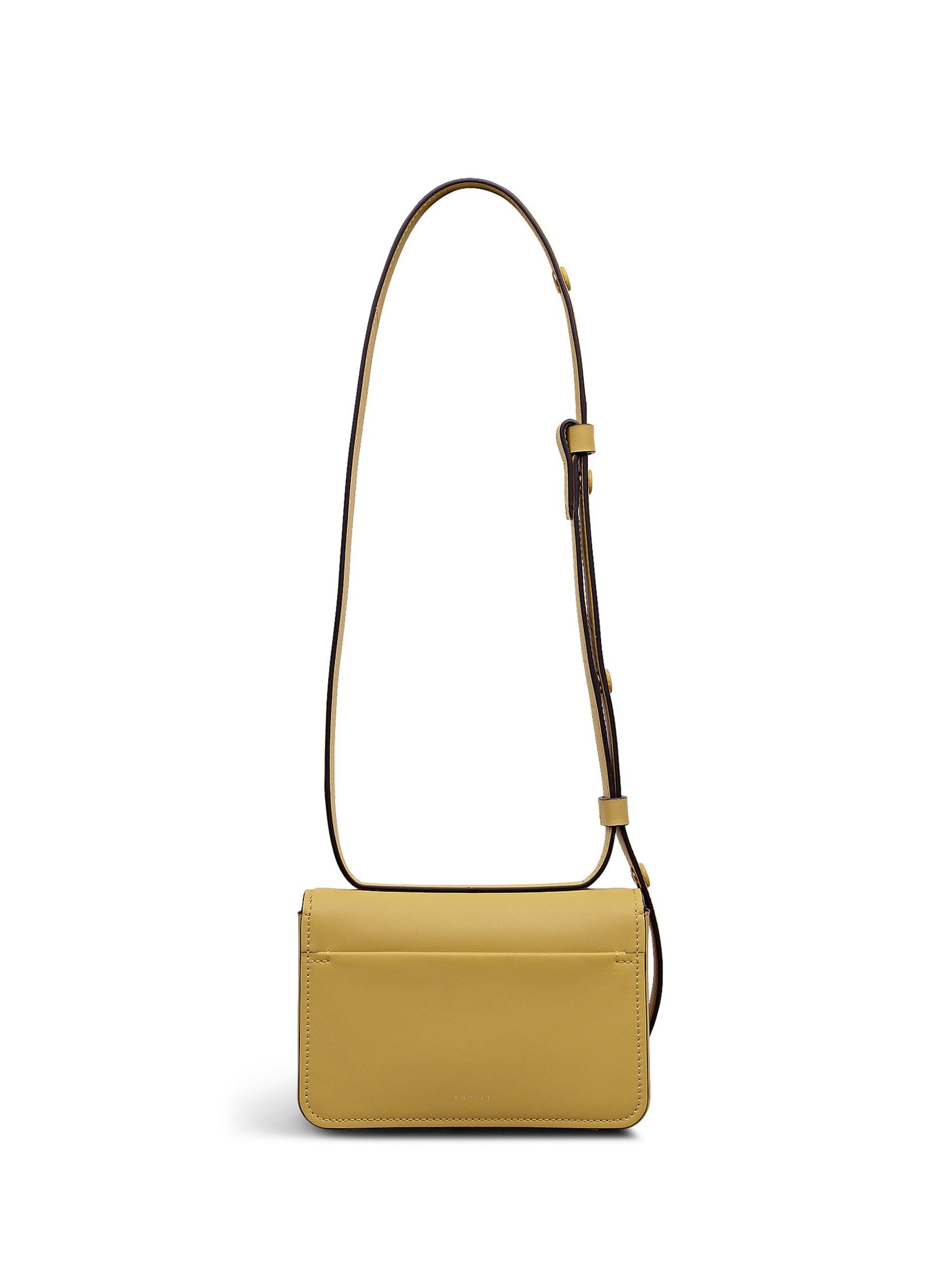 Radley Belsize Mini cross-body bag in yellow, imported from the UK