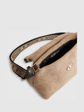 River Island brown faux suede messenger bag (British brand)