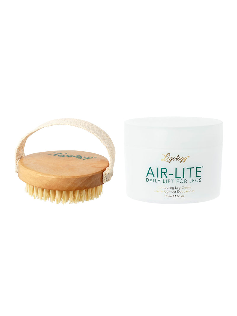 Legology Daily Care Kit for Legs with brush and cream, imported from the UK
