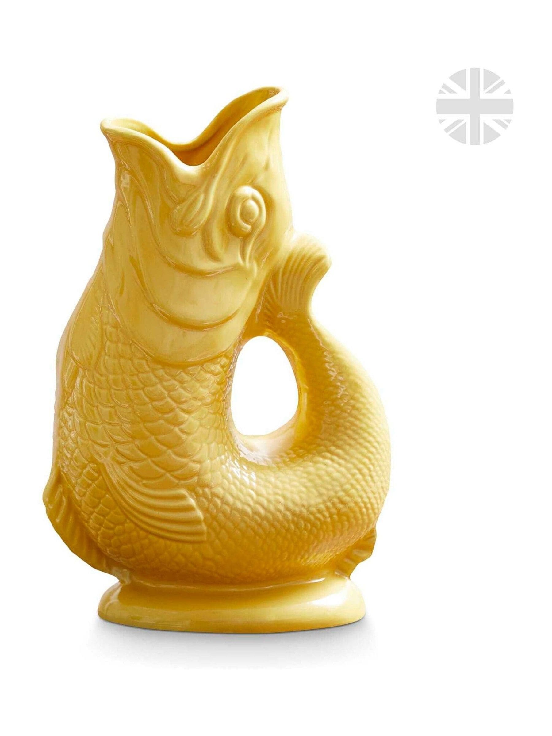 Wade Yellow Small Original Gurgle Fish Jug
