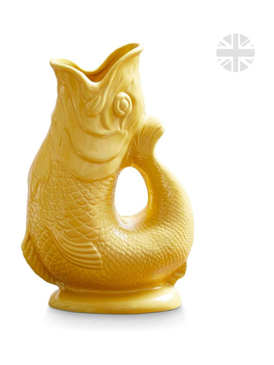 McGrocer Wade Yellow Small Original Gurgle Fish Jug- Buy online at McGrocer