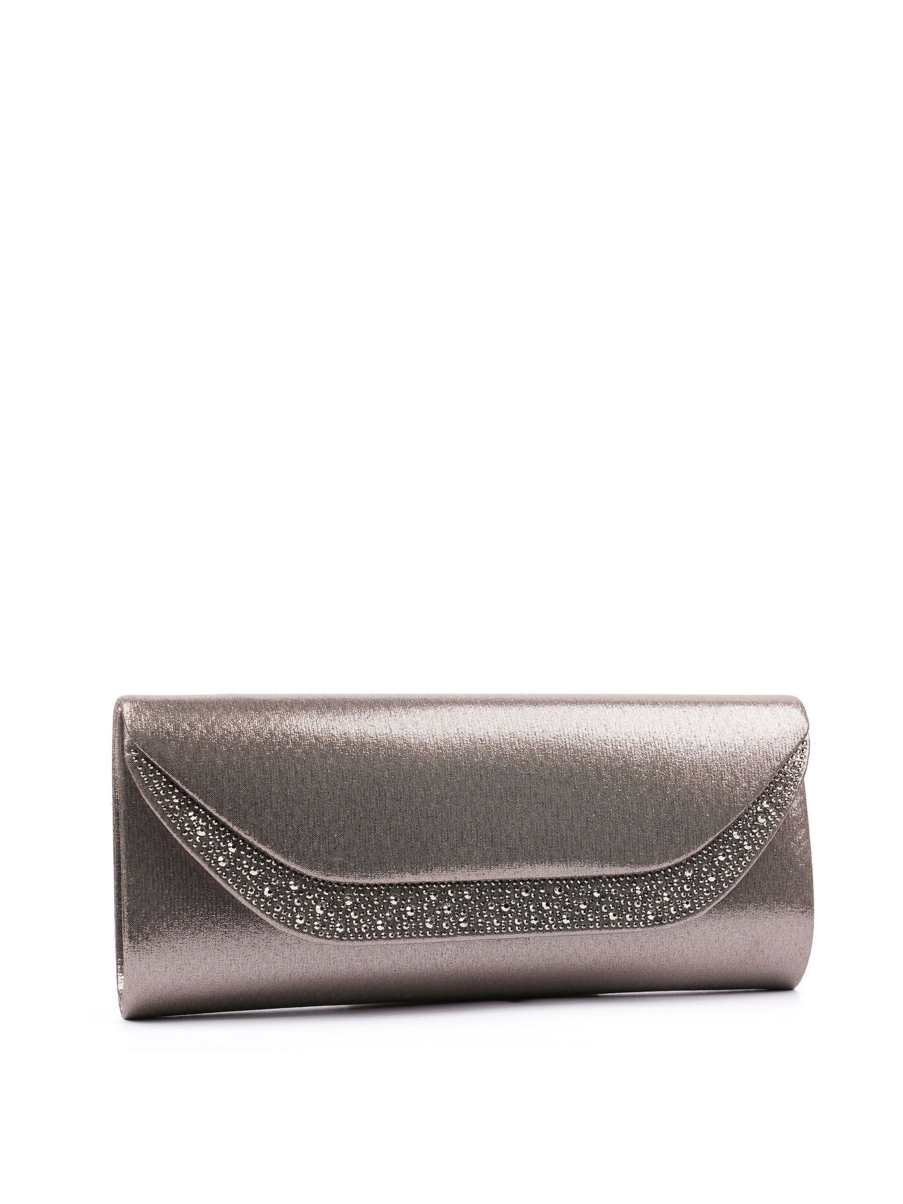 Lunar Metallic Nancy Clutch with Detachable Strap