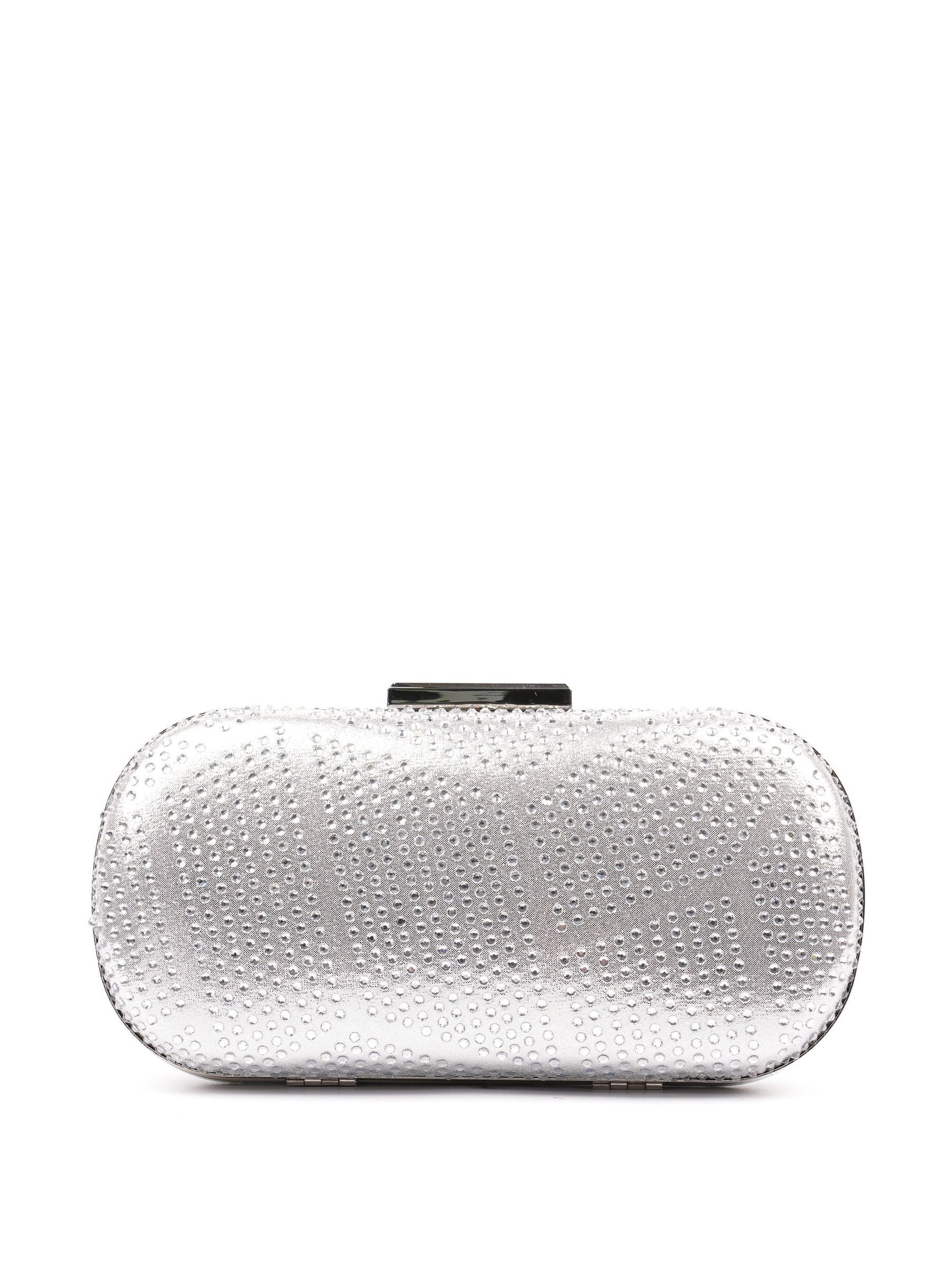 Lunar Silver Francie clutch bag with detachable strap, UK version
