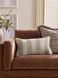Chenille Stripe Cushion Sage Green 50 x 50cm