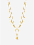 Jon Richard gold tone heart double row necklace, British product