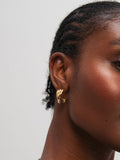 Jon Richard gold tone waterproof interlock hoop earrings (British brand)