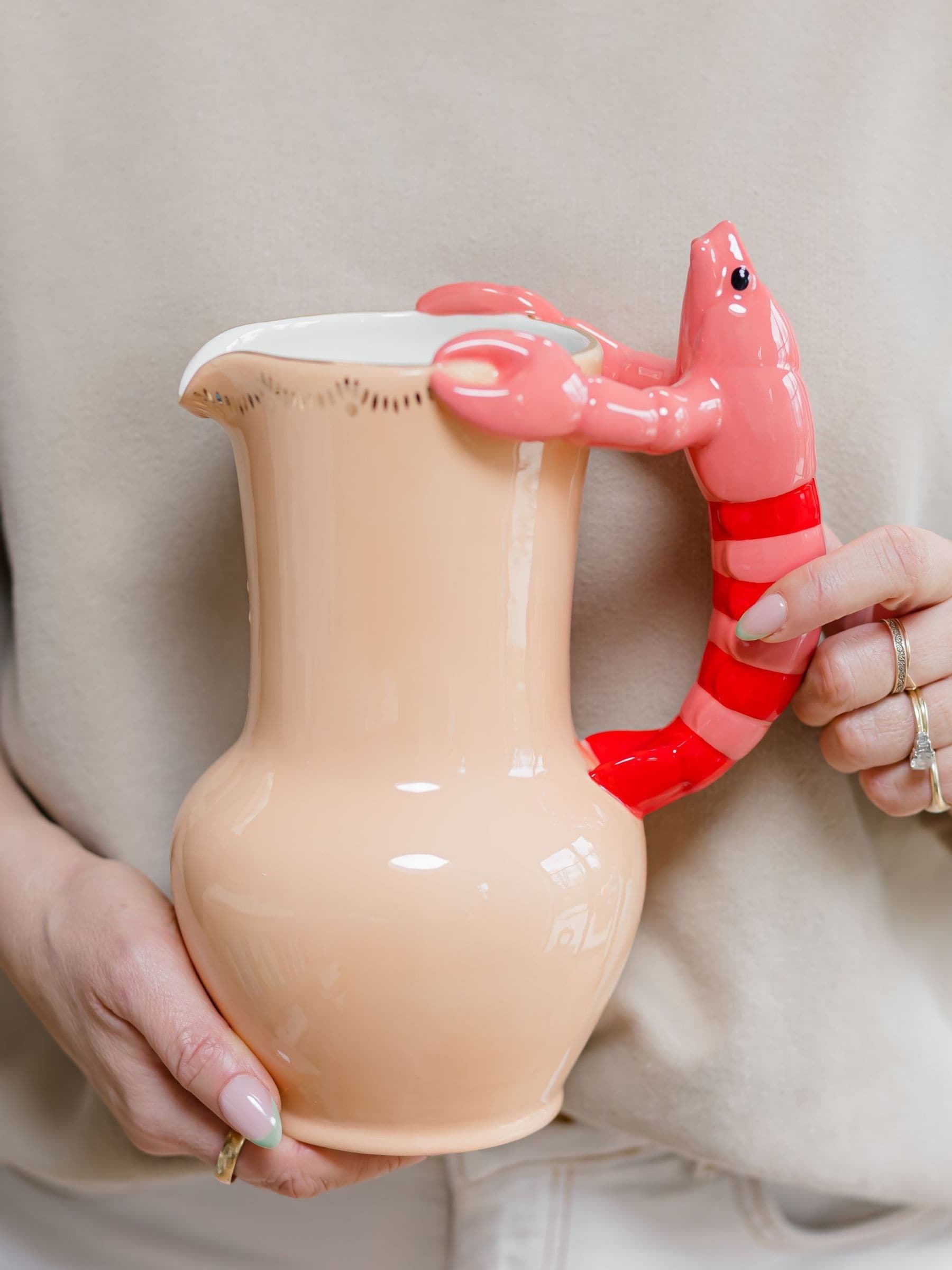 Yvonne Ellen orange lobster jug 1.2 litre (British brand)