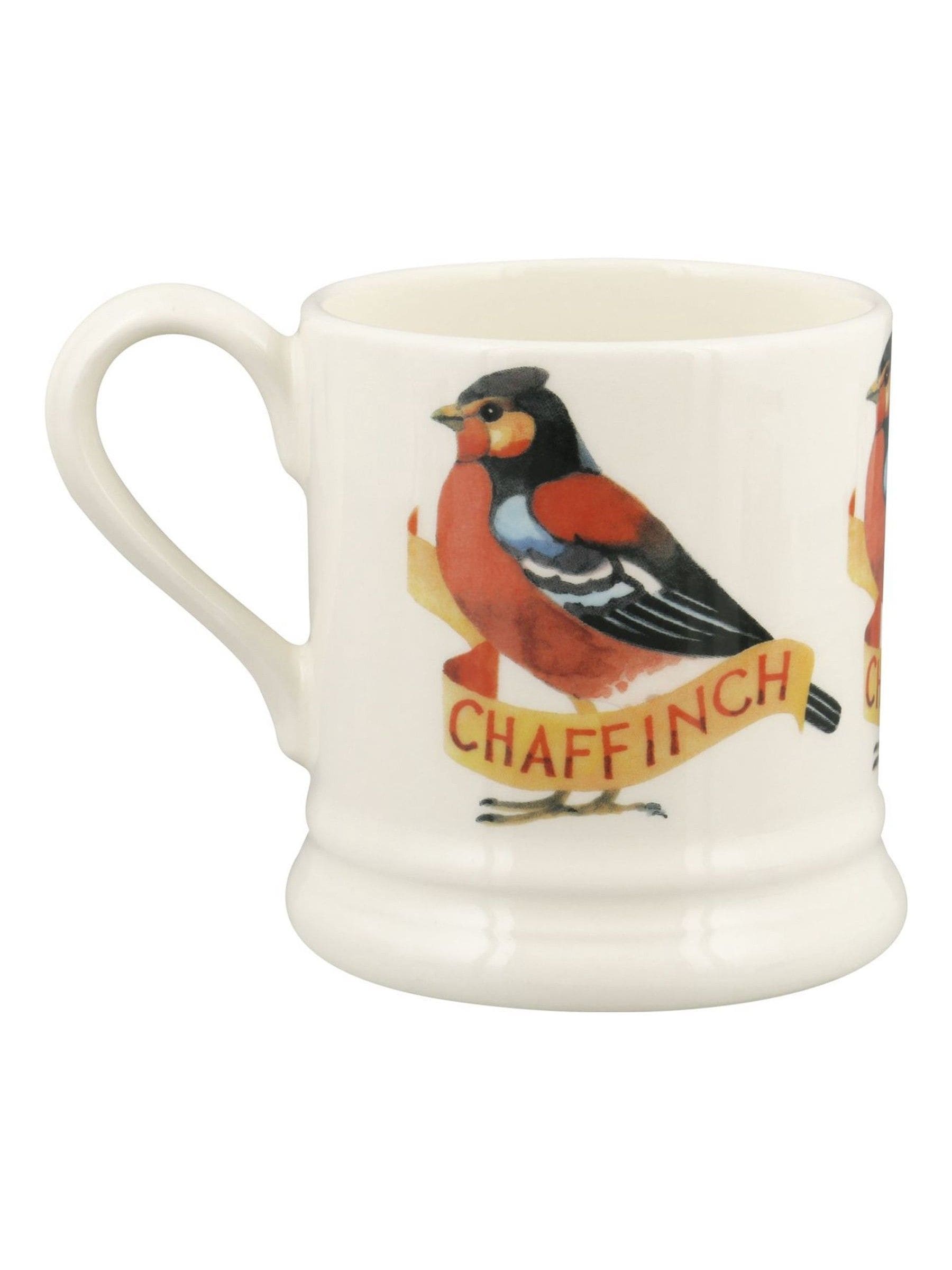 Emma Bridgewater cream chaffinch mug 1/2 pint, imported from the UK