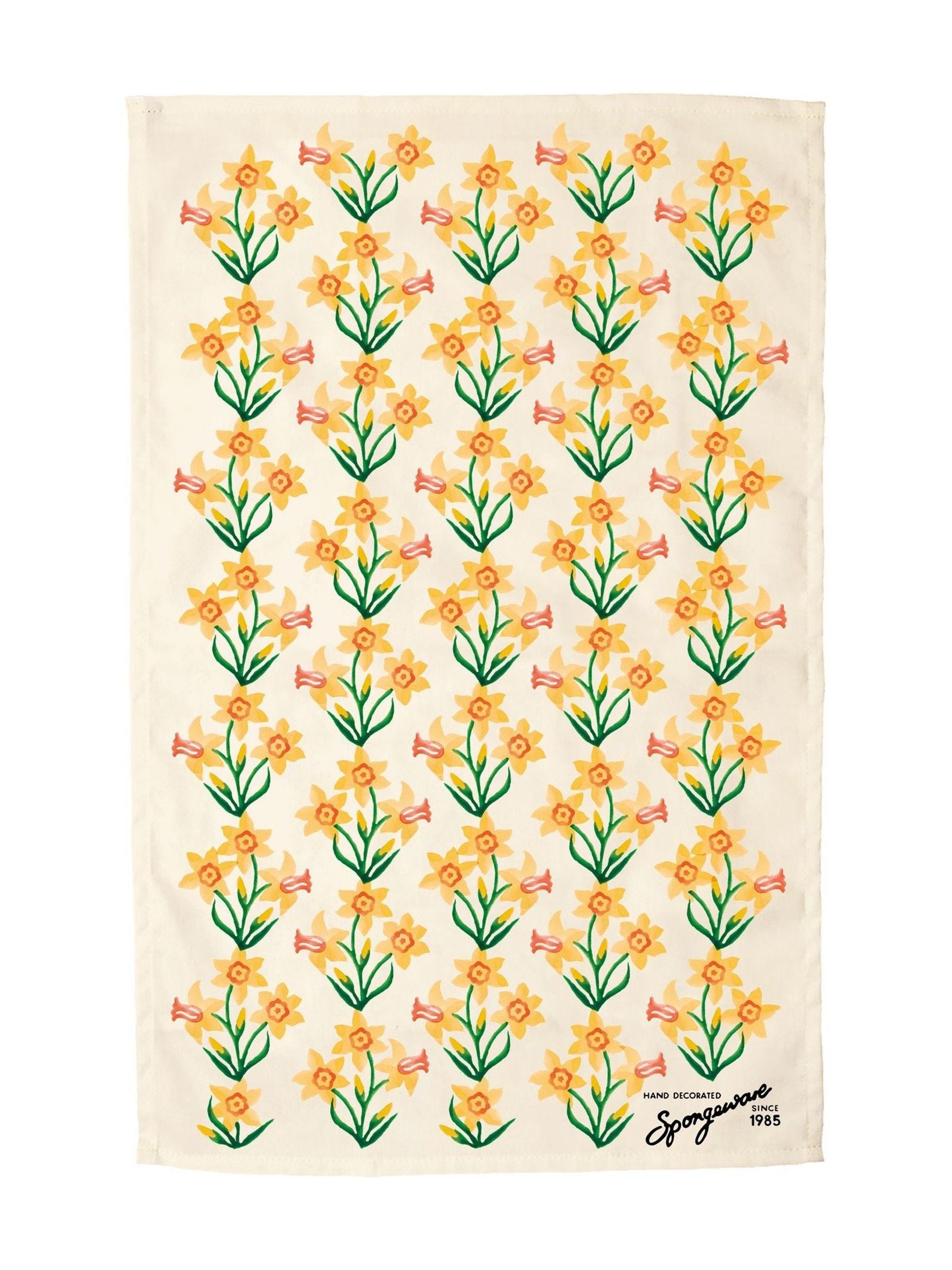 Emma Bridgewater tea towel yellow windblown daffodils 70x48cm - British product