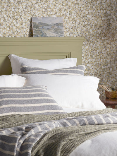 Next Secret Linen Store White Henry Brushed 100% Cotton Pillowcase- Buy online at McGrocer