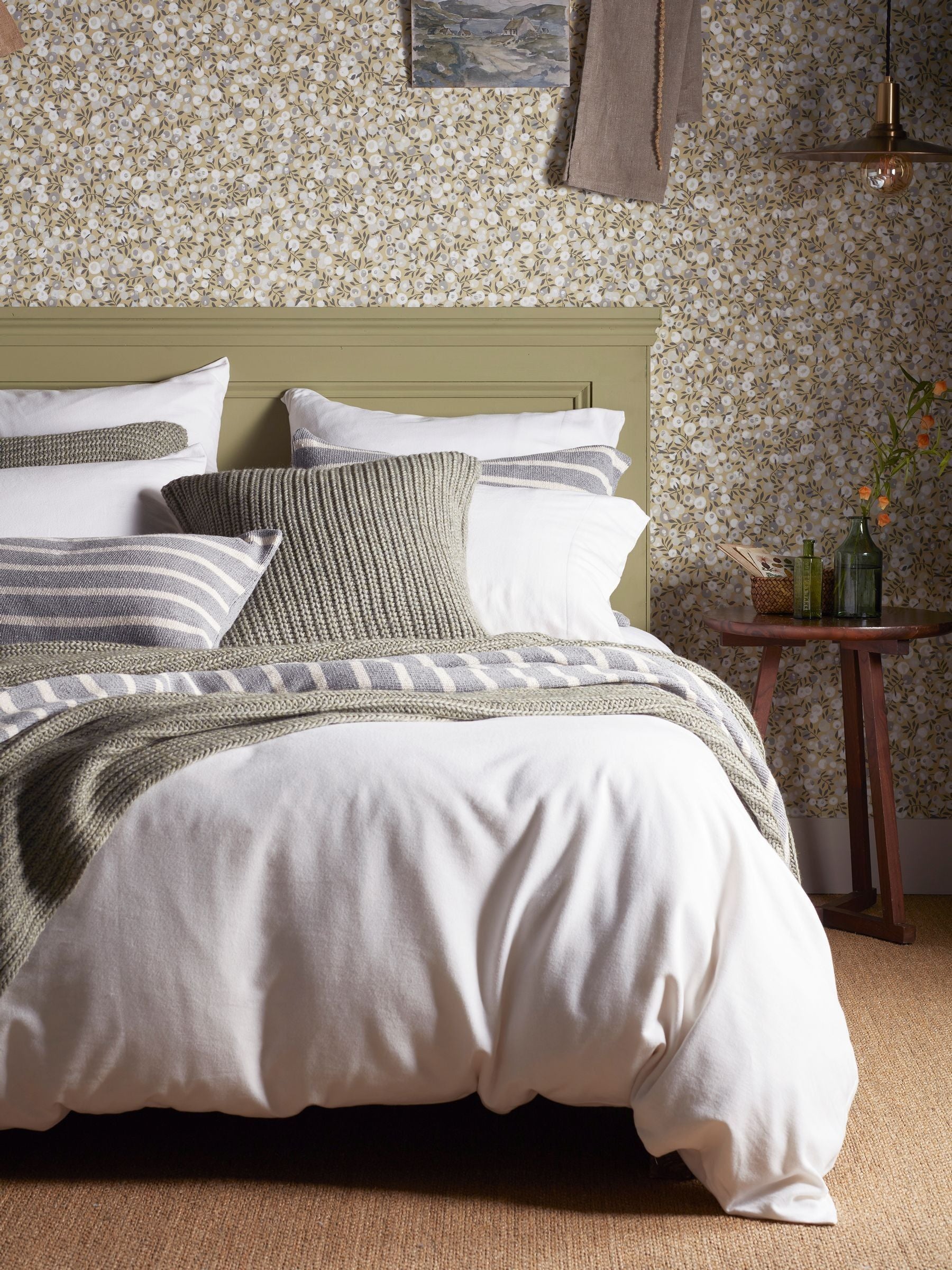 Secret Linen Store white Henry brushed cotton pillowcase - British product