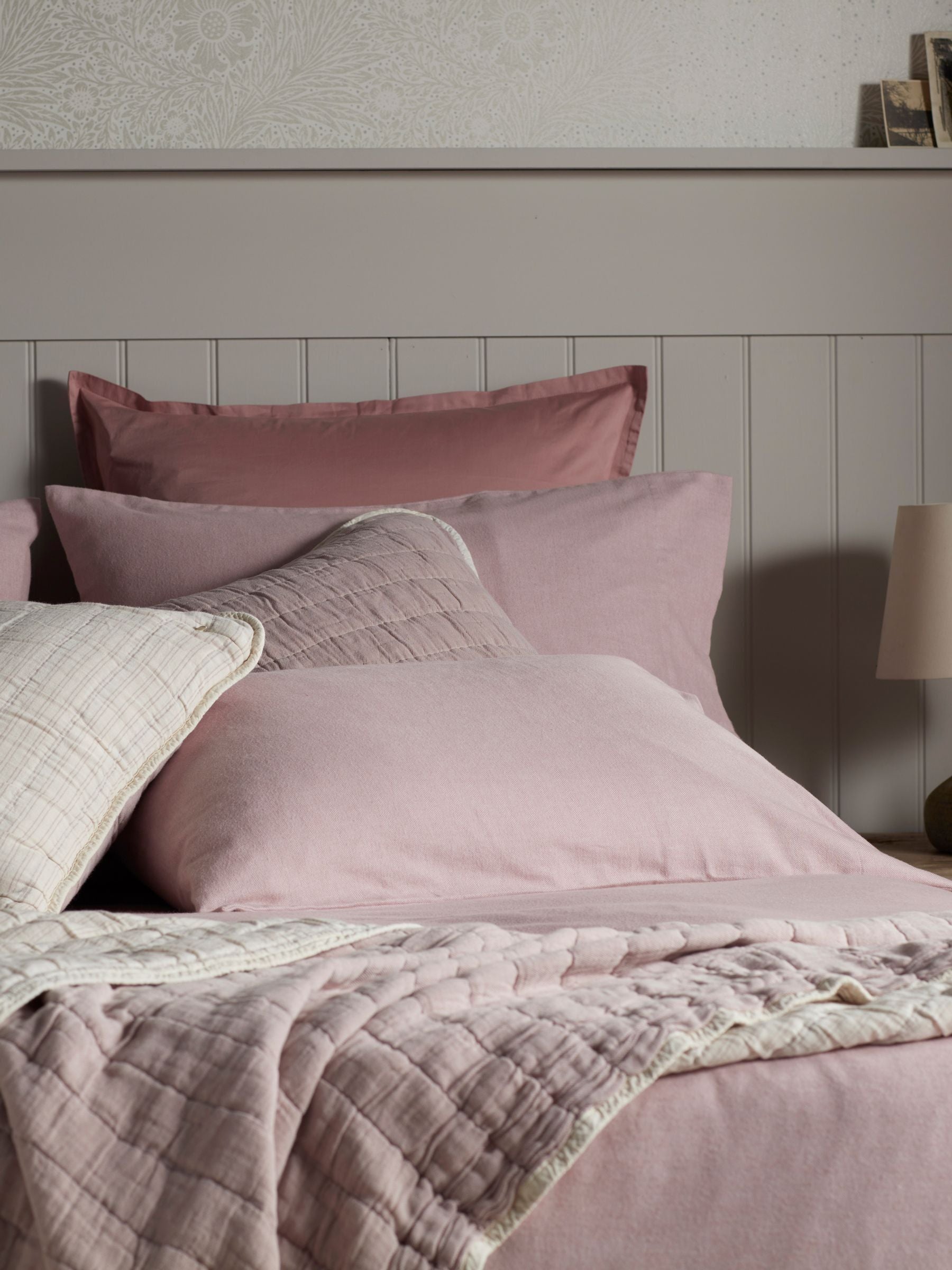 Secret Linen Store White Henry Brushed 100% Cotton Pillowcase