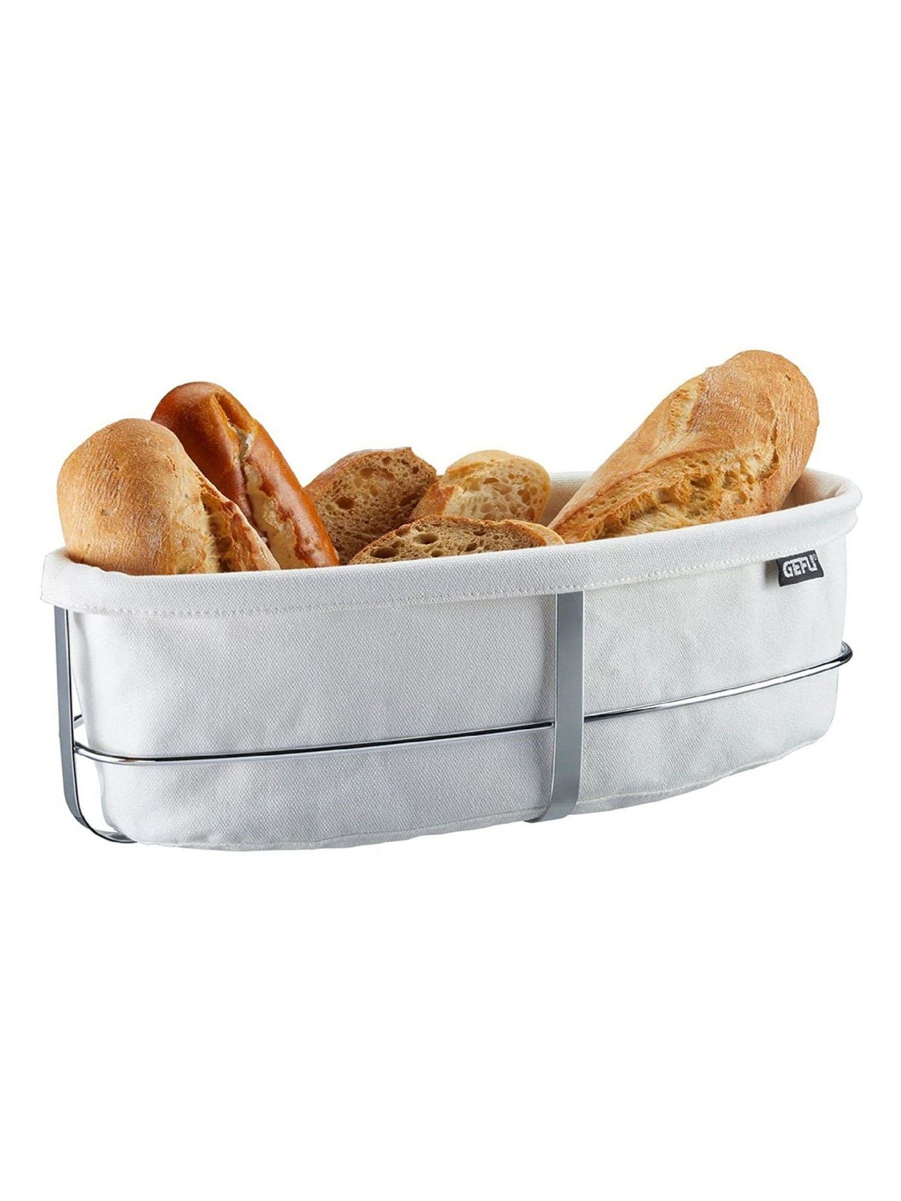 GEFU Brunch Bread Basket Silver Or White
