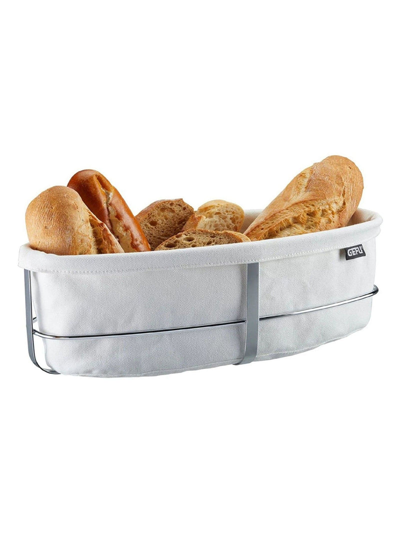 GEFU Brunch Bread Basket Silver Or White
