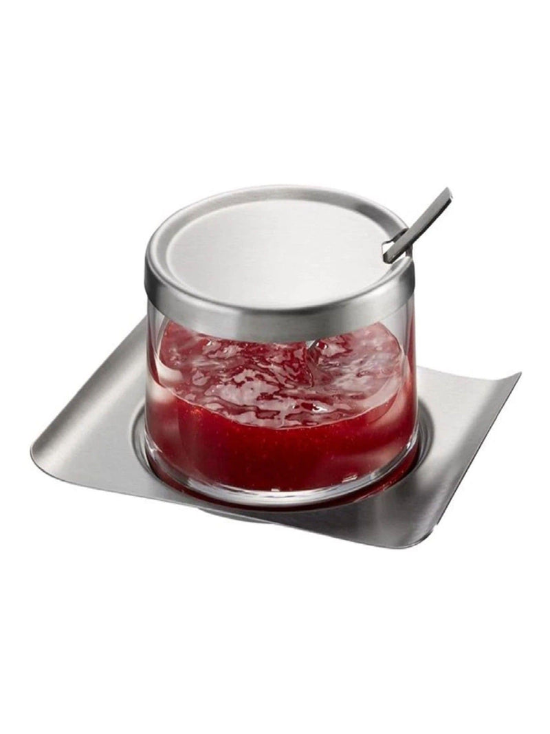 GEFU Brunch Jam Jar stainless steel and glass, imported from the UK