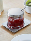 GEFU Brunch Jam Jar stainless steel and glass, imported from the UK