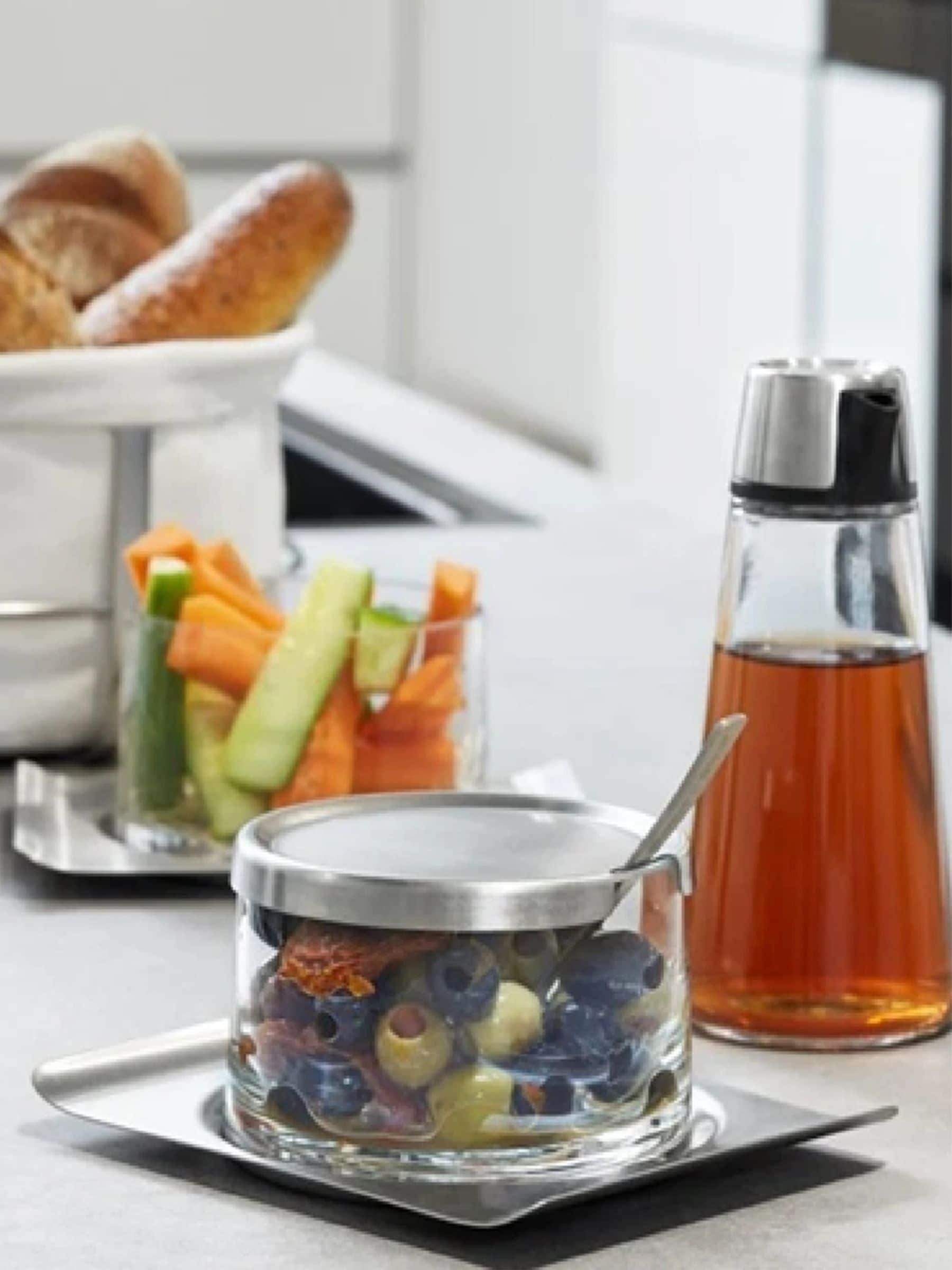 GEFU Brunch Jam Jar stainless steel and glass, imported from the UK
