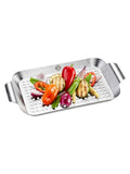 GEFU Silver Grill BBQ Small Pan stainless steel, imported from the UK