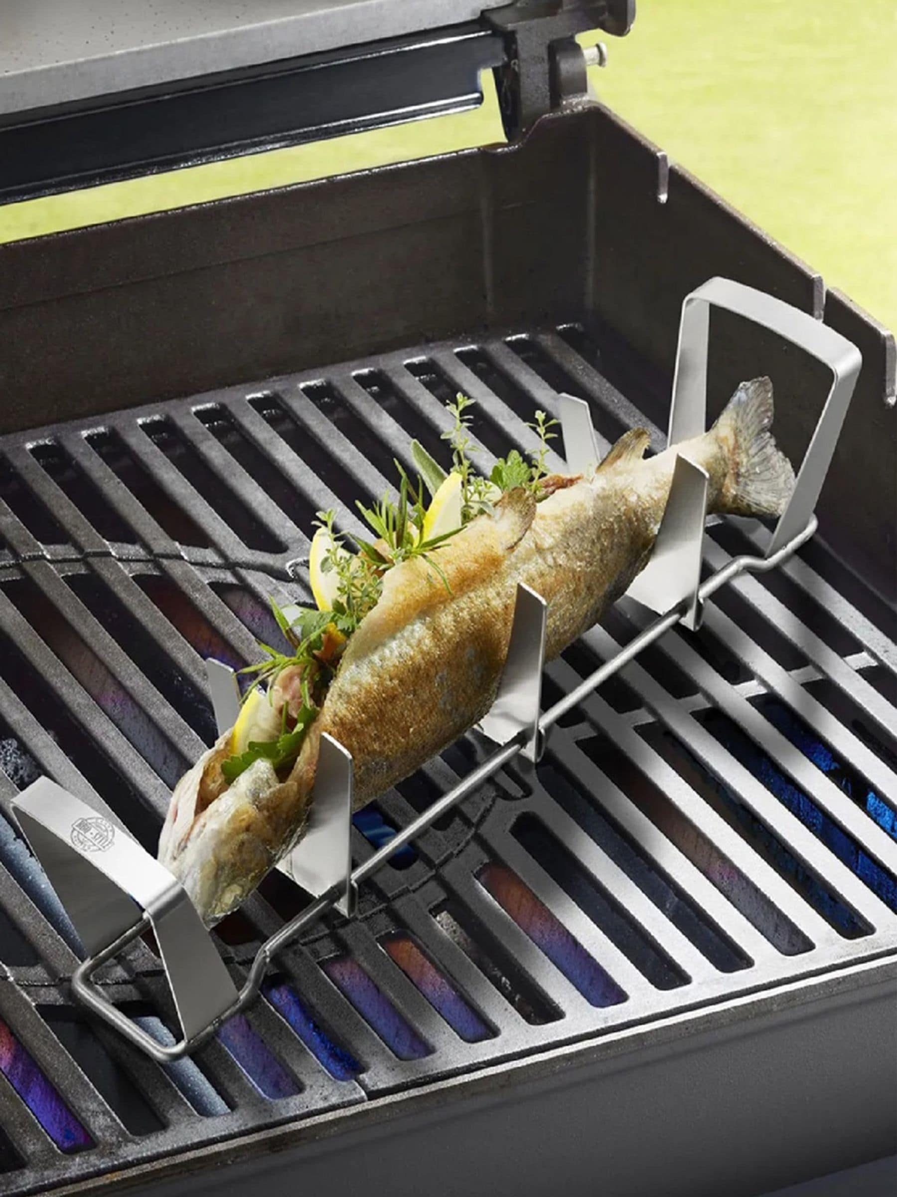 GEFU BBQ Fish Rack Silver - British product