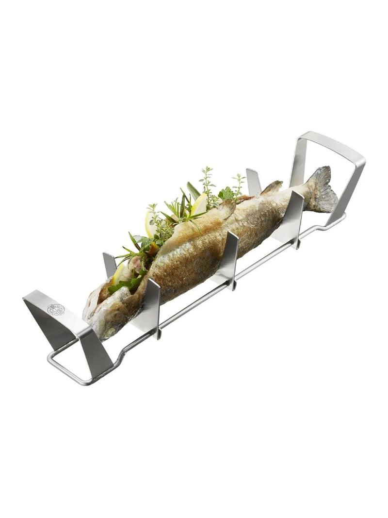 GEFU BBQ Fish Rack Silver - British product