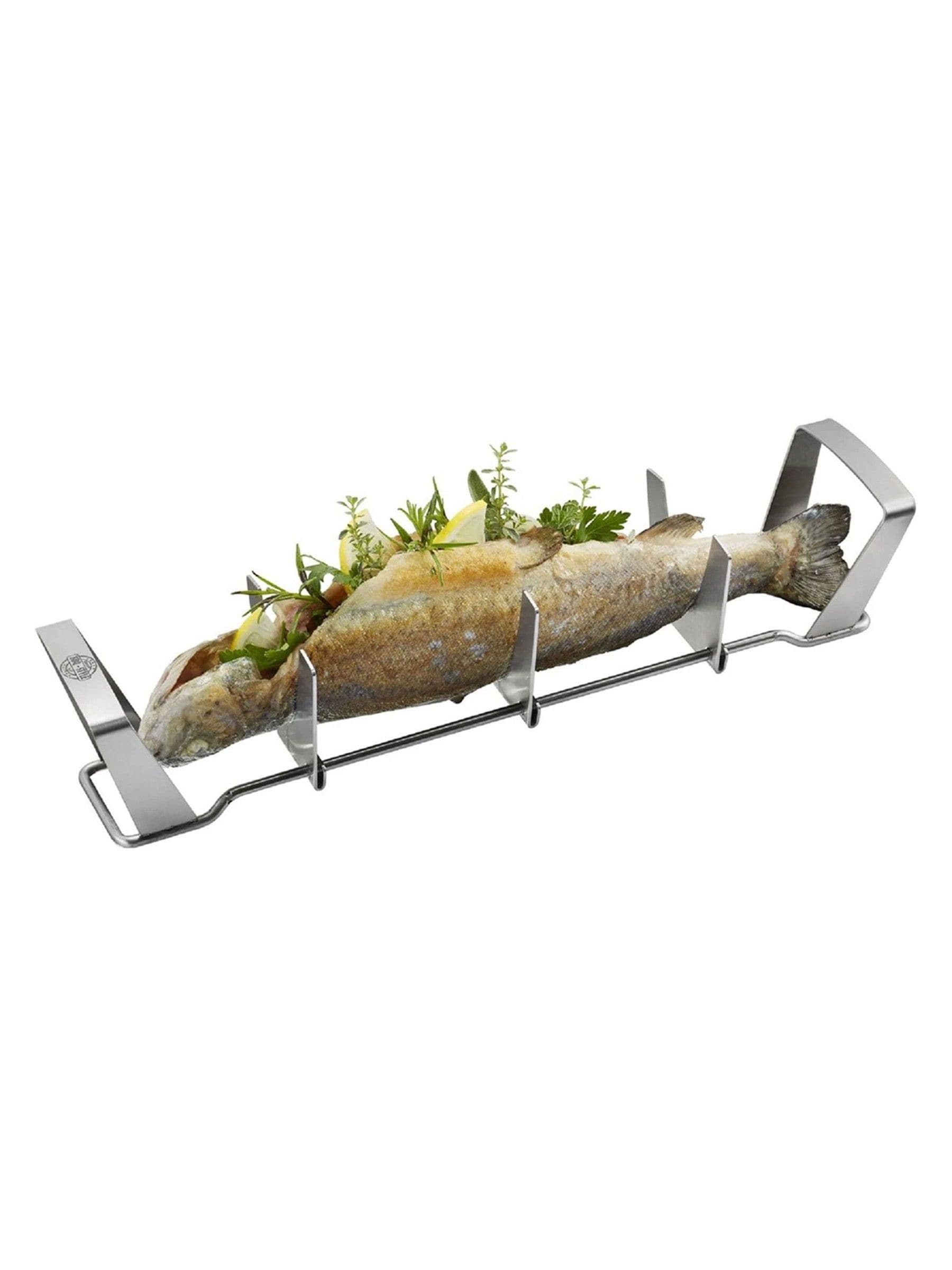 GEFU BBQ Fish Rack Silver - British product