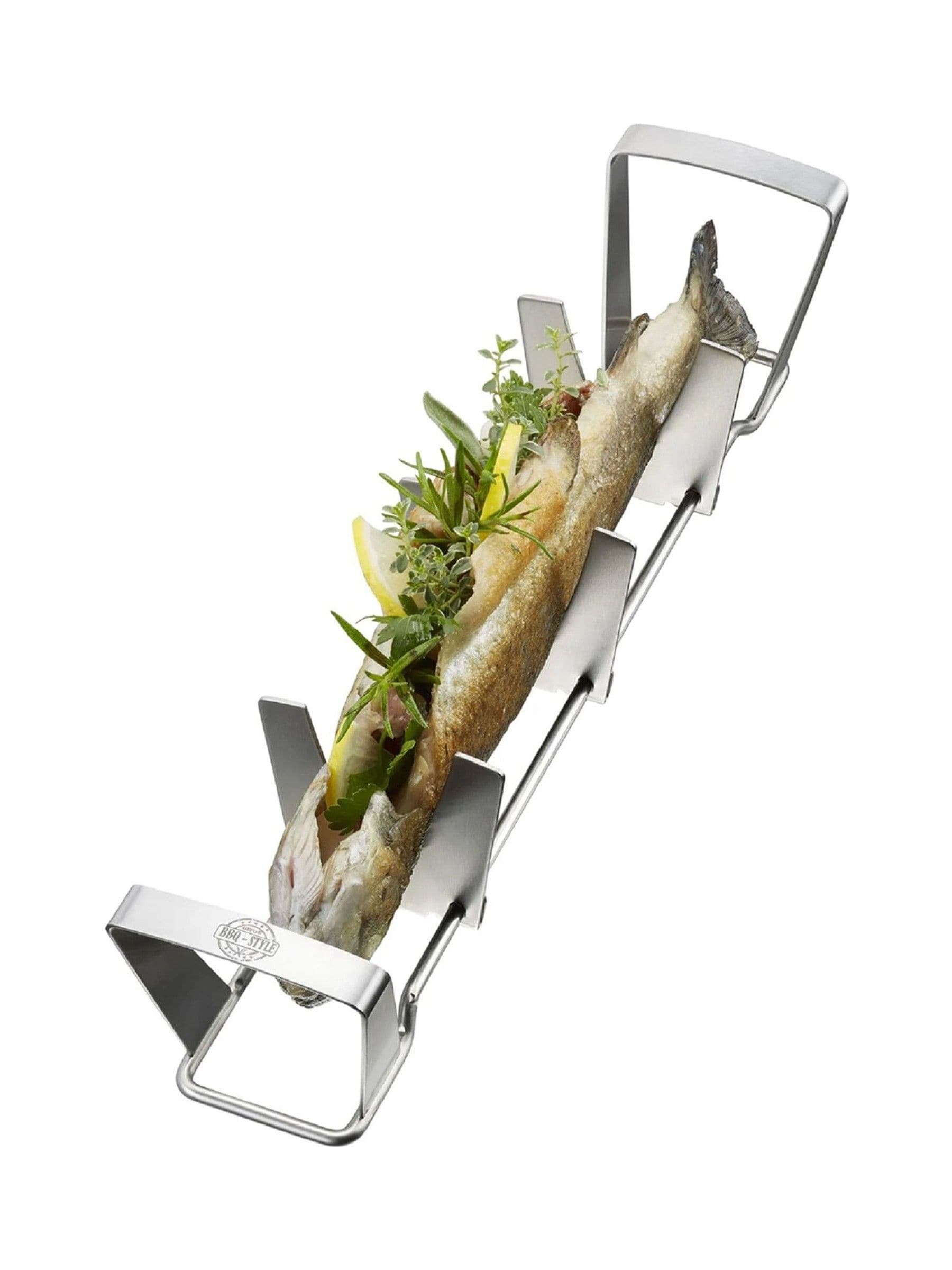 GEFU BBQ Fish Rack Silver - British product