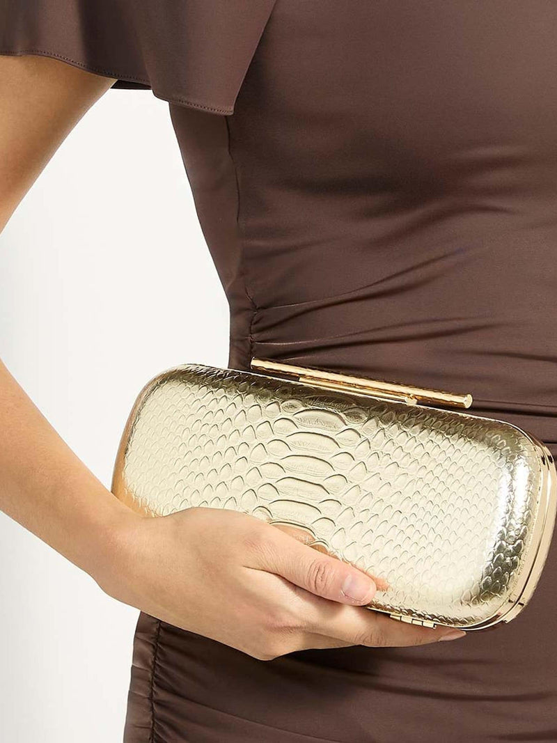 Dune London Gold Body Clutch Bag
