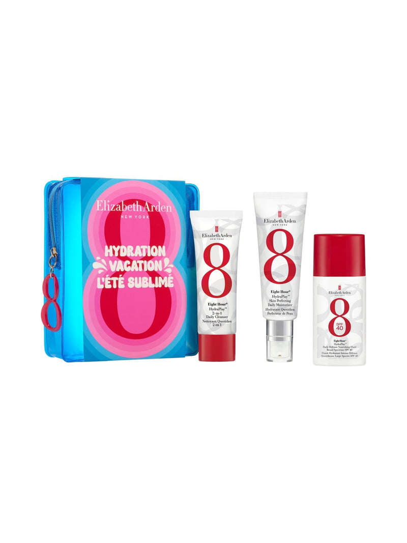 Elizabeth Arden Eight Hour Hydration Vacation 3-piece gift set, imported from the UK