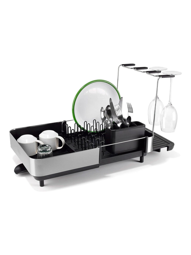 Joseph Joseph Extend Steel Plus dish drainer black (British brand)