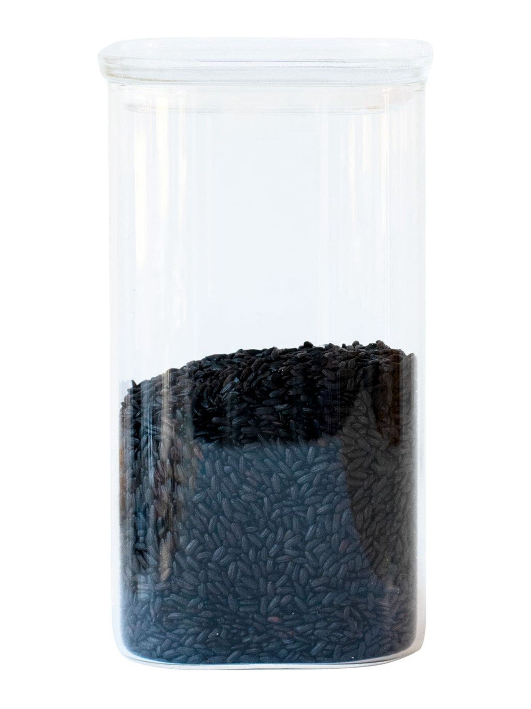 Pebbly clear glass storage container 1.4L, UK version