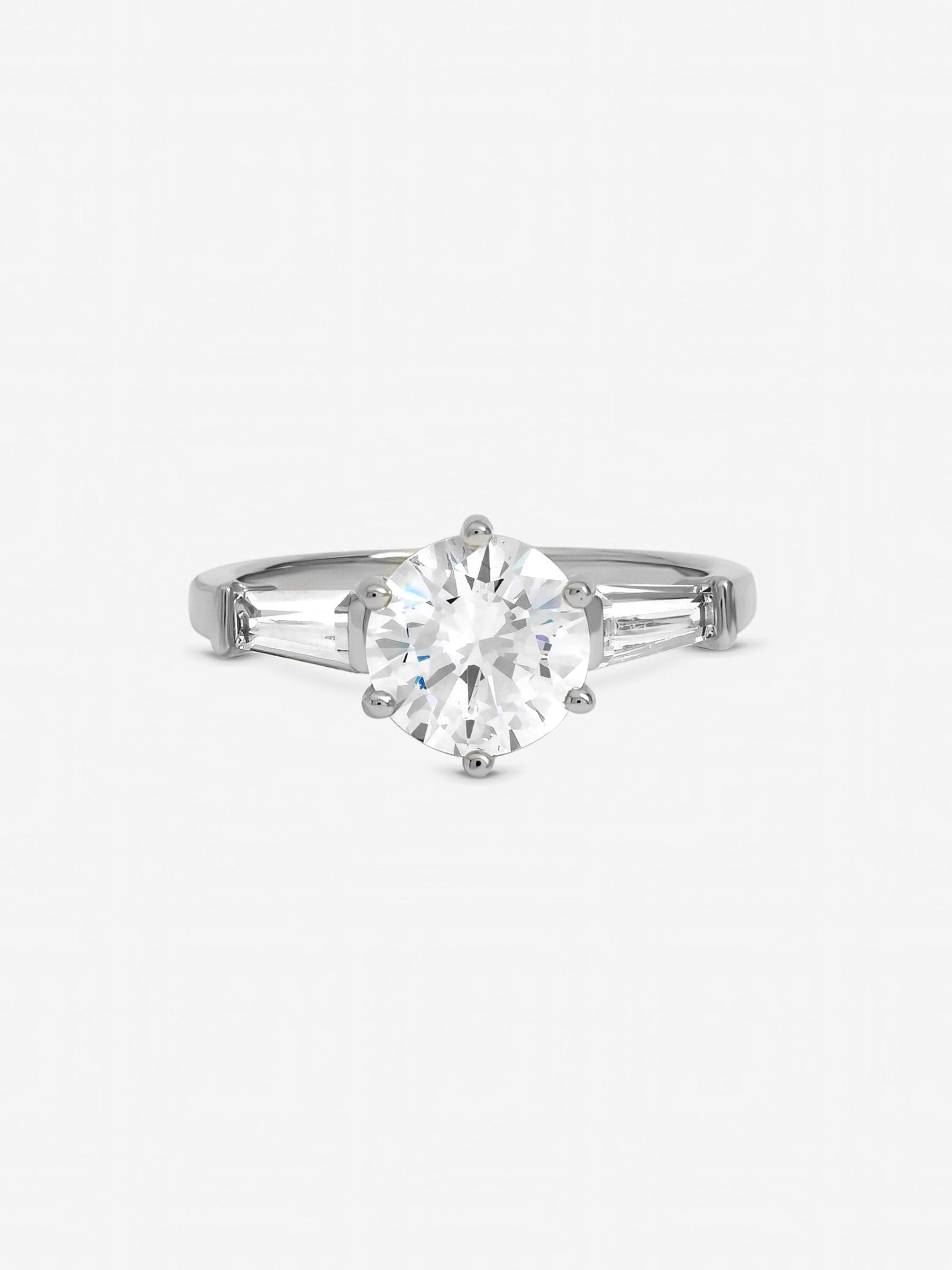 Jon Richard solitaire cubic zirconia ring (British brand)