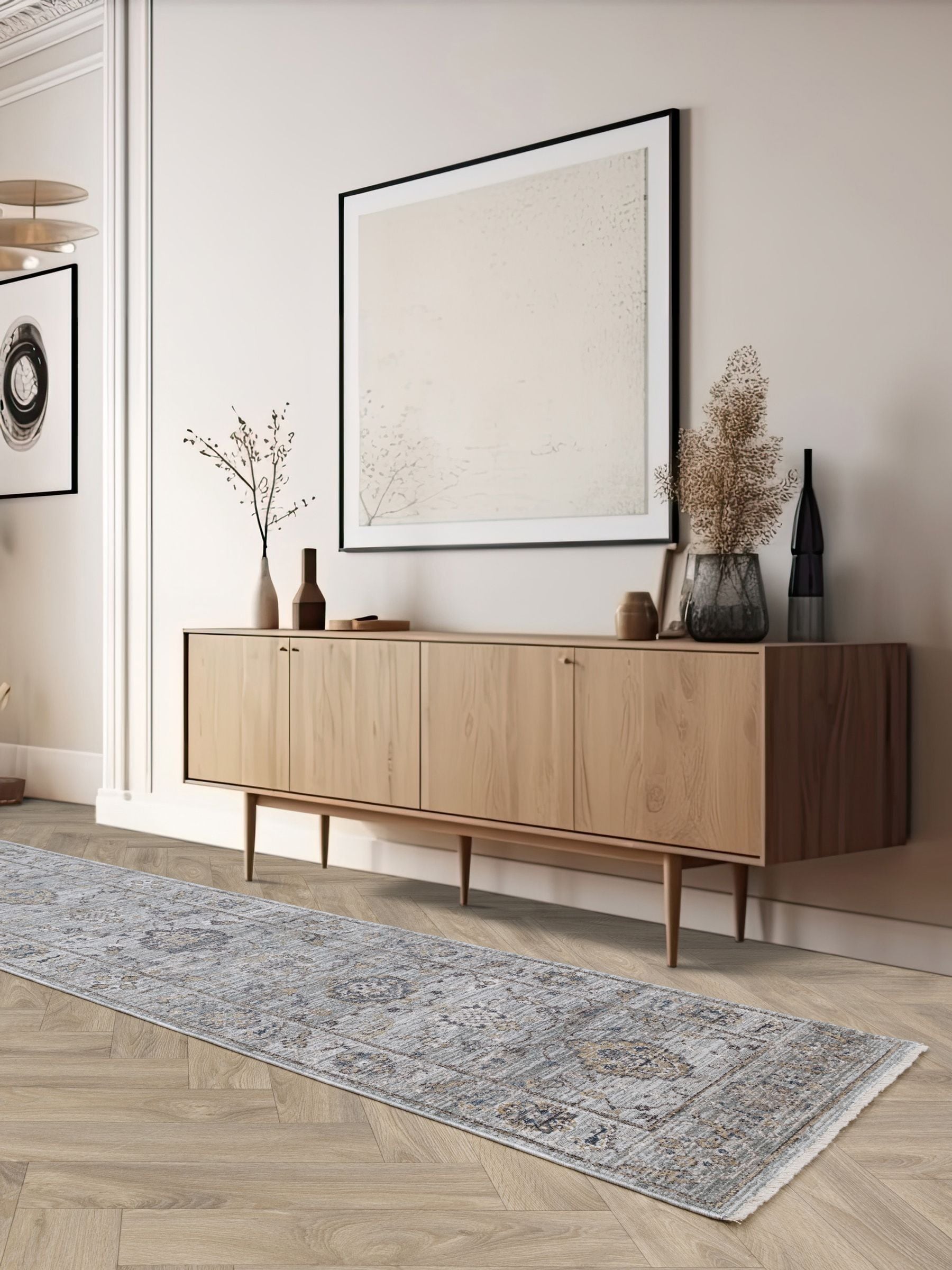 Asiatic Rugs Sky Blue Jasper runner rug 160x240cm, imported from the UK